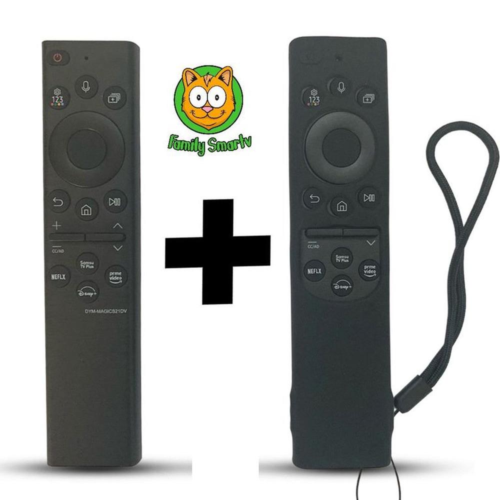 Control Samsung Smart con Voz BN59-01385A  + Funda Negra