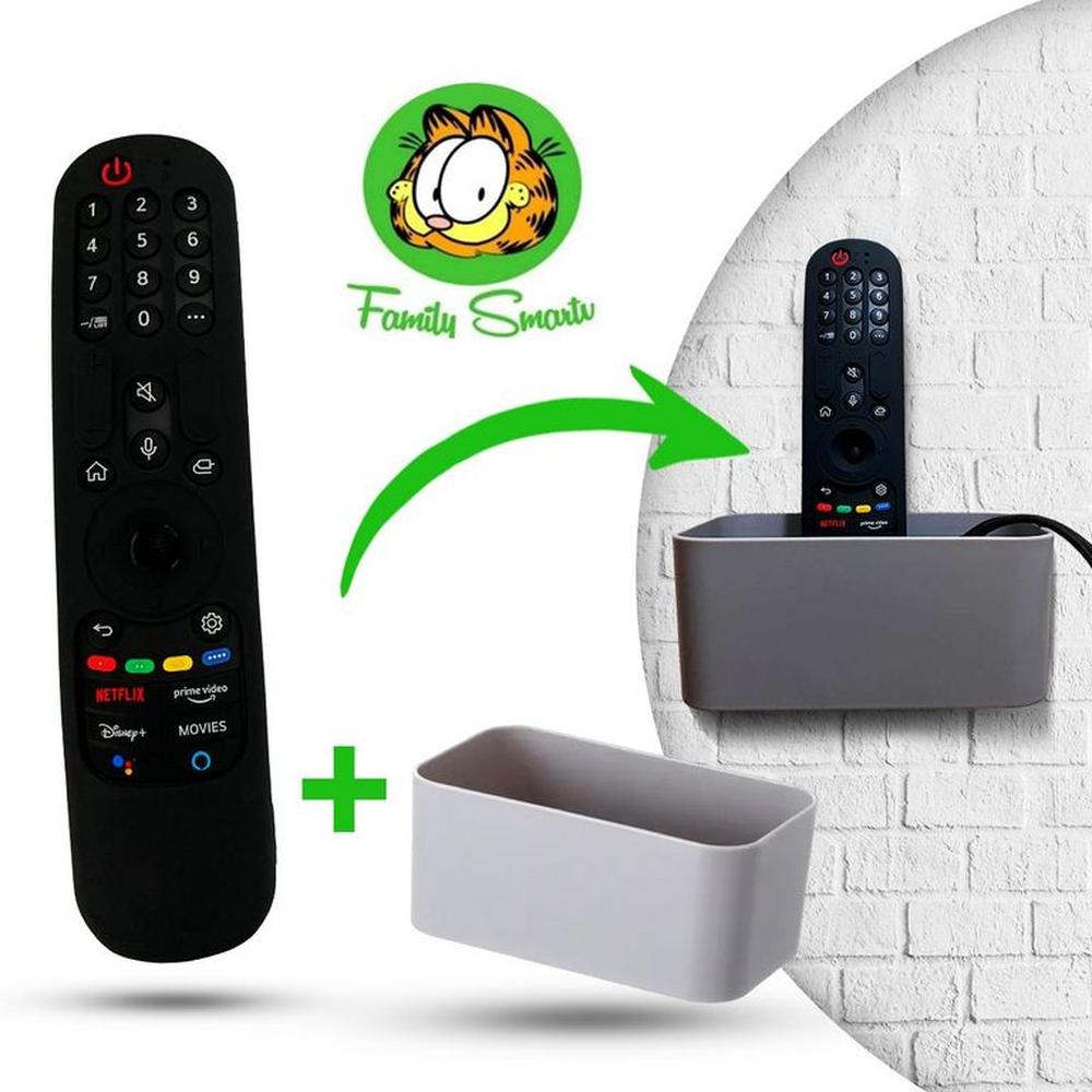 Funda Control LG Magic 2021 Protector Anticaída/ Negra + Soporte