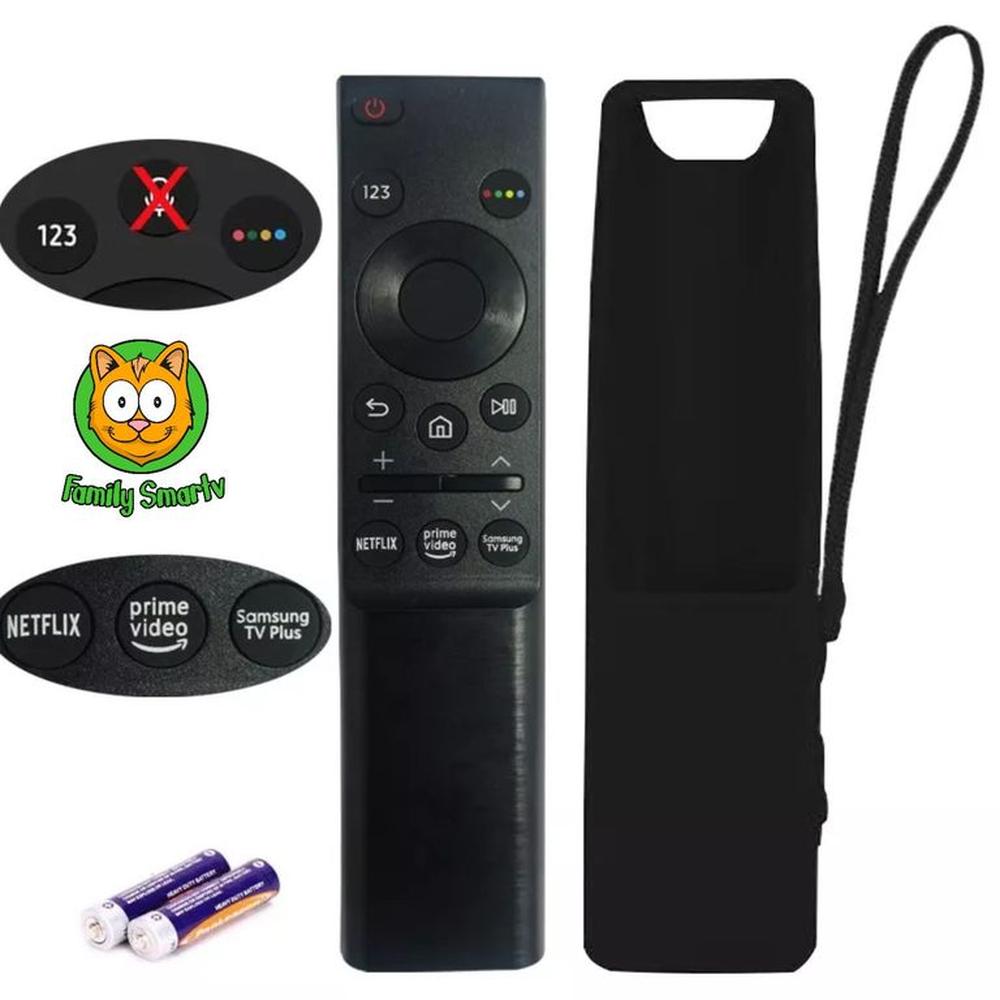 Control Compatible Para Samsung Smart Au7000 Au8000 + Funda Negro