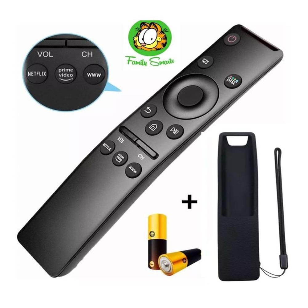 Control Remoto Samsung Smart Tv 4k Curve Uhd Funda Negra Y Pila