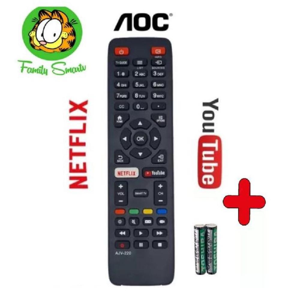 Control Remoto Genérico Aoc Smart Tv Modelo 32s5970  Pilas