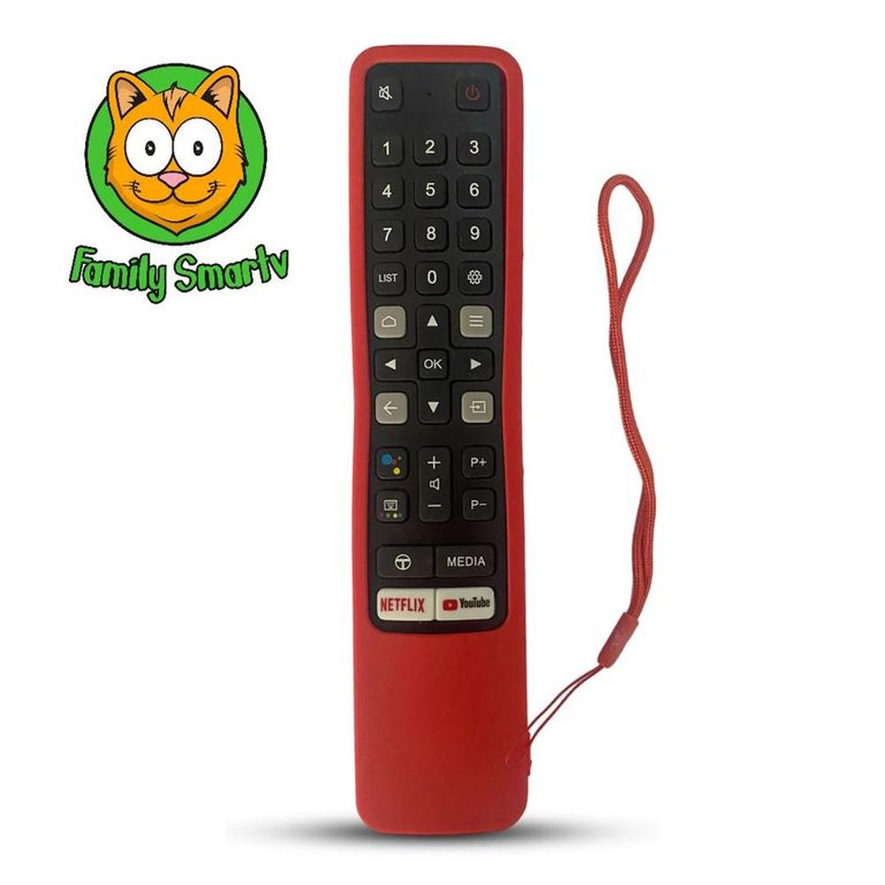 Funda Para Control Remoto Tcl ModeloRC901V Smart tv Rojo