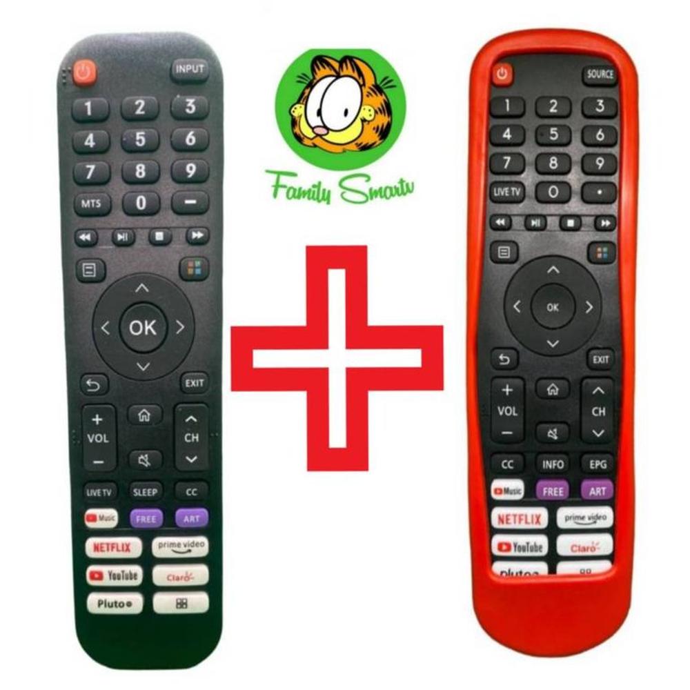 Control remoto para televisor Smart Hisense EN2I30H Funda Roja