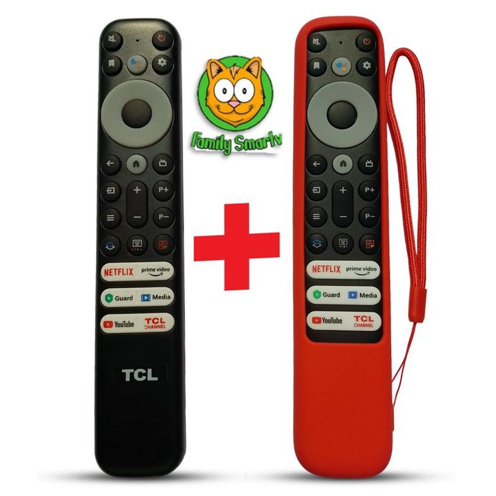 Control remoto de para TV inteligente TCL RC902V + Funda Roja