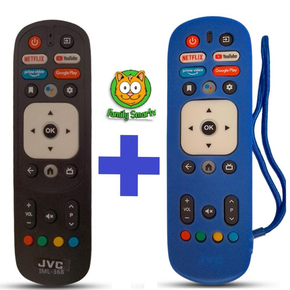Control Remoto para Jvc Smart Tv RM-C3287 + Funda Silicona Azul