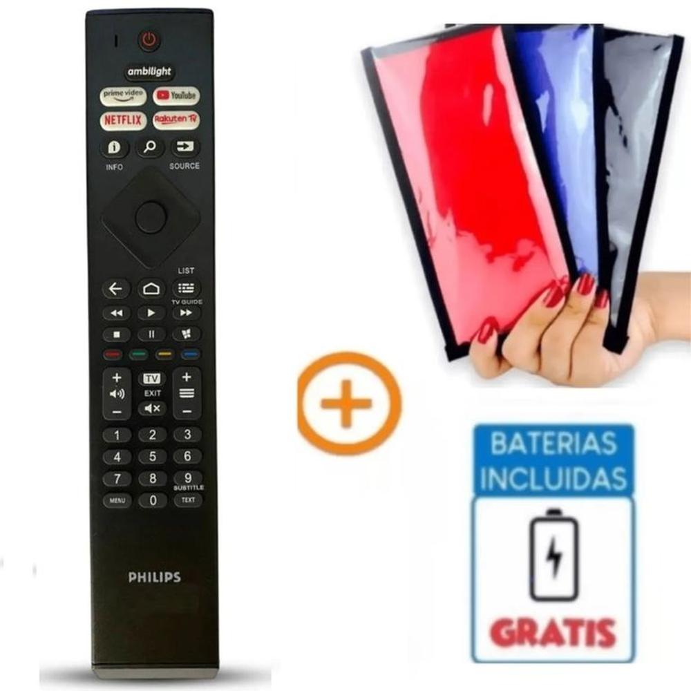 Control Remoto Genérico Para Tv Philips Smart 2023 + funda