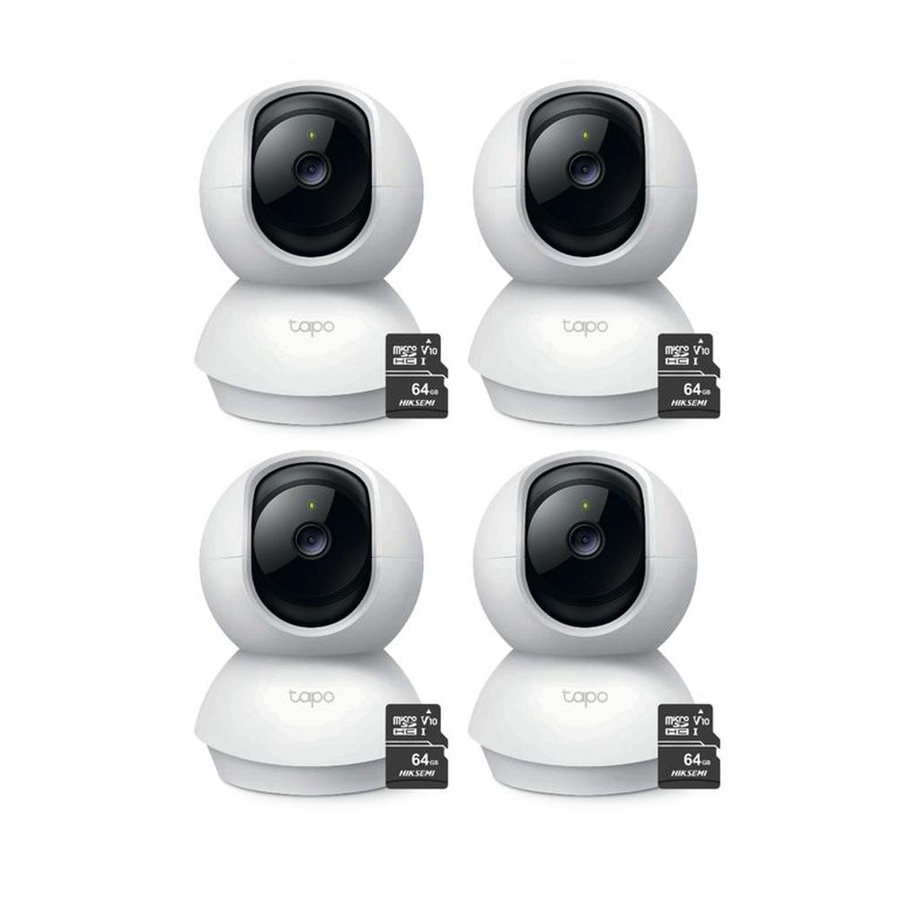 Kit de 4 Cámaras De Seguridad Tapo C200 Full HD + Micro SD 64 gb - Tp-link