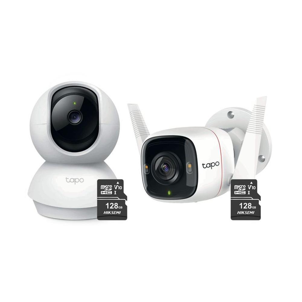 Kit de Cámara de Seguridad Tapo C210 2K + Tapo C310 2K + MicroSD 128 gb - Tplink