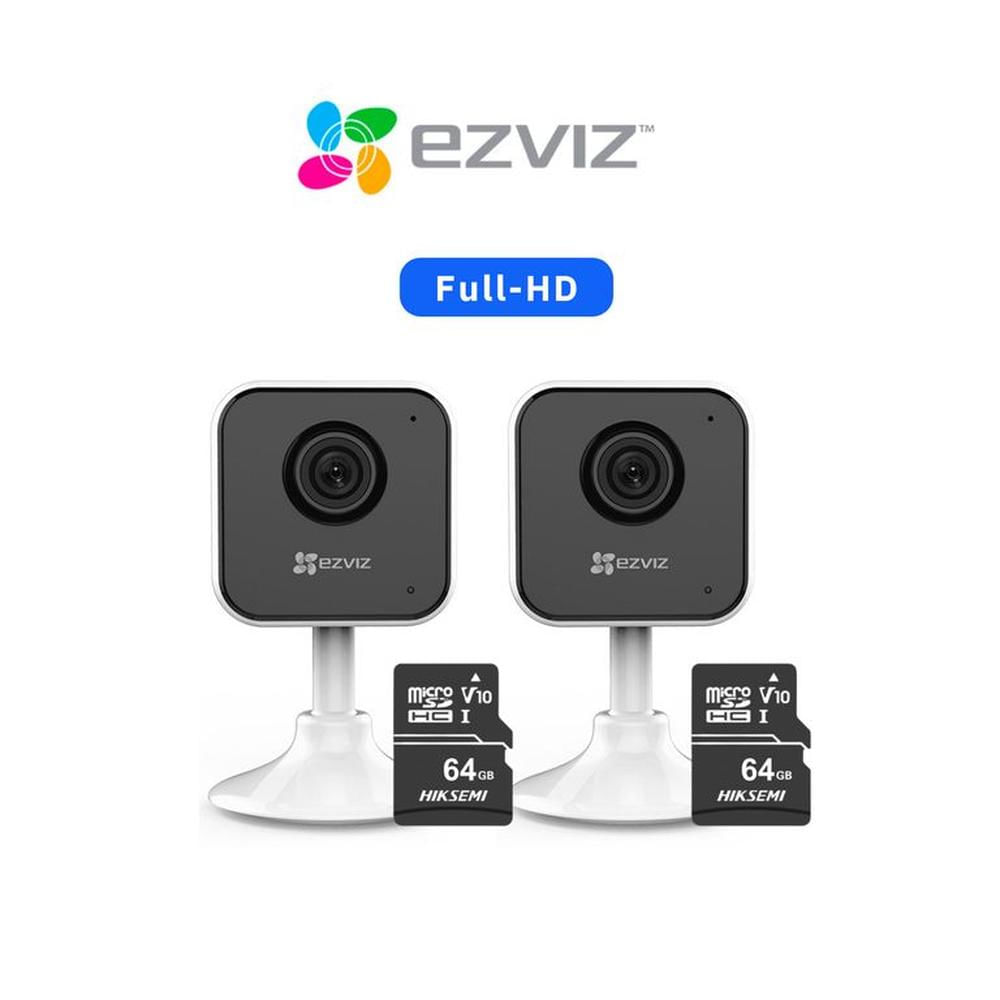 Kit 2 cámaras de seguridad H1C con resolución Full-HD + Micro SD 64 gb - Ezviz