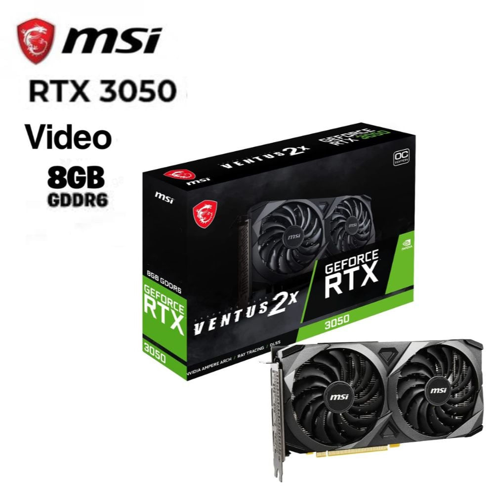 Tarjeta de Video MSI Nvidia RTX 3050 8GB GDDR6 GAMING
