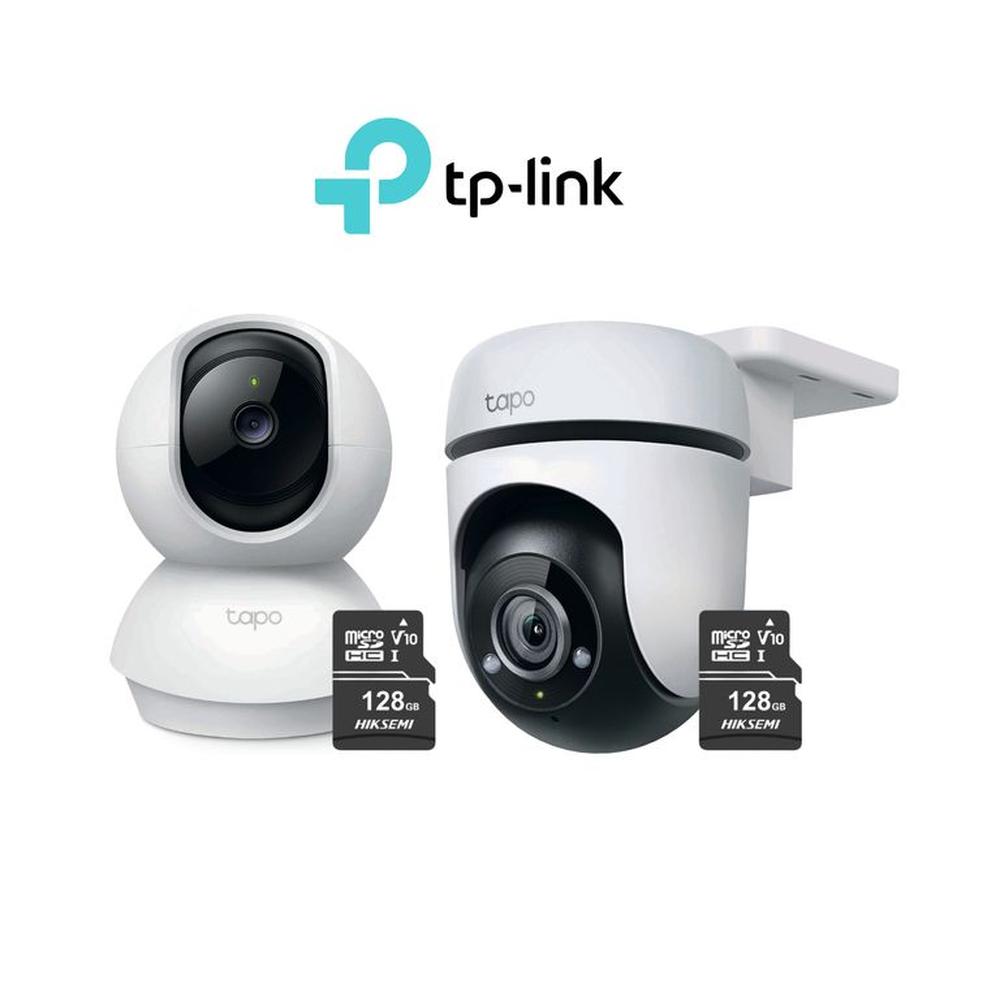 Kit de Cámara de Seguridad 2K Tapo C210 + Tapo C510W + Micro SD 128 gb - Tplink
