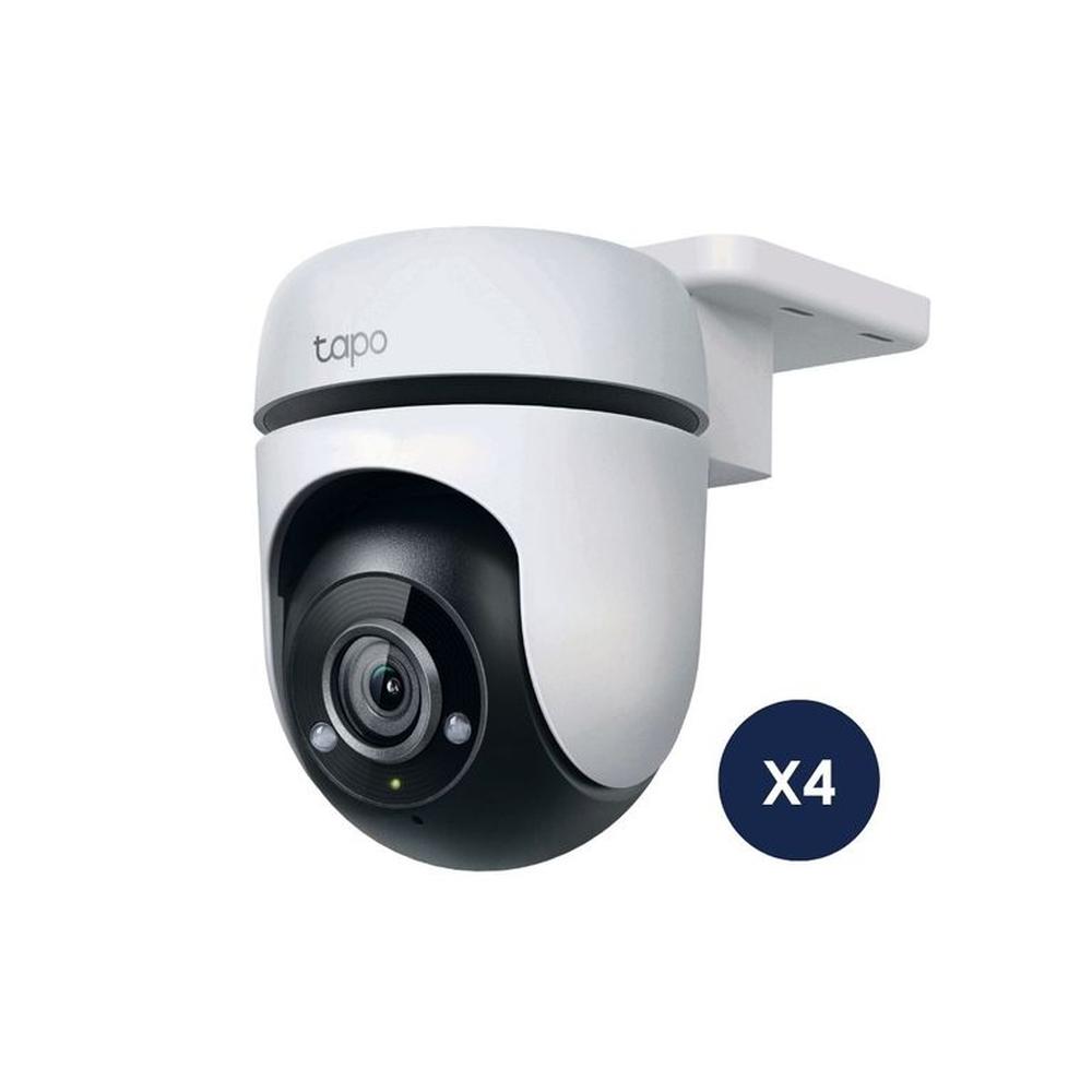 Kit de 4 Cámara de Seguridad Tapo C500 Full HD para exterior con rotación 360