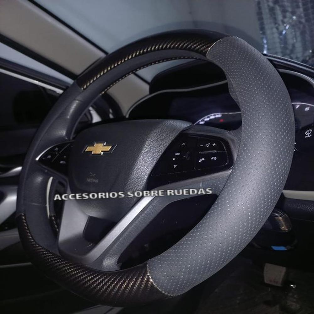 FUNDA DE TIMON DE CUERO TIPO D PARA CHEVROLET GROOVE