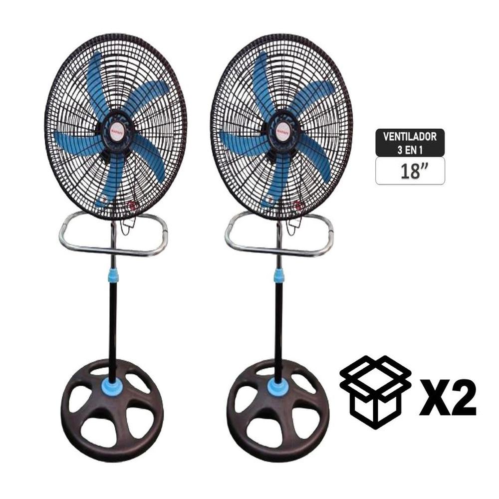 Ventilador Marykey MK-18503P 3 en 1 de 18"" 2 und. x caja color Azul