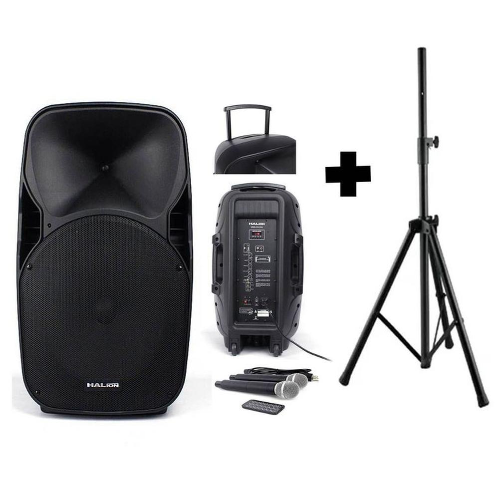Combo Parlante Halion PHA15AL 800w + soporte SPS502M