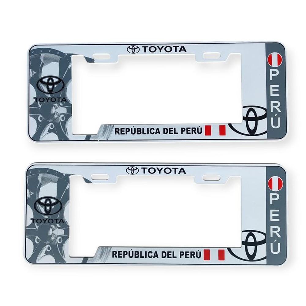 Porta Placa Modelo Europeo Toyota Perú Universal Blanco