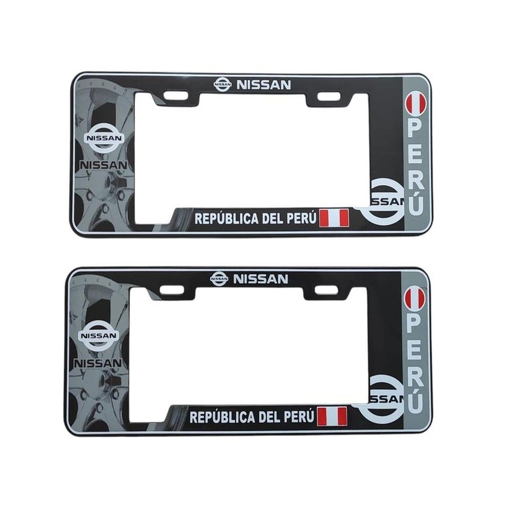 Porta Placa Modelo Europeo Perú Nissan Universal Negro
