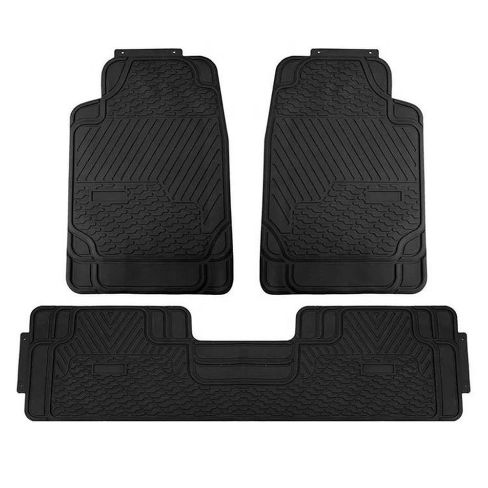 Piso De Jebe PVC Universal 3 Piezas Auto Camioneta