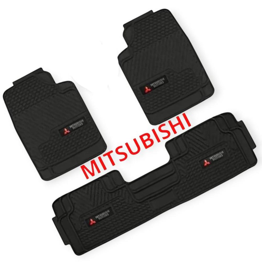 Piso De Jebe PVC Universal 3 Pieza Auto Camioneta Mitsubishi