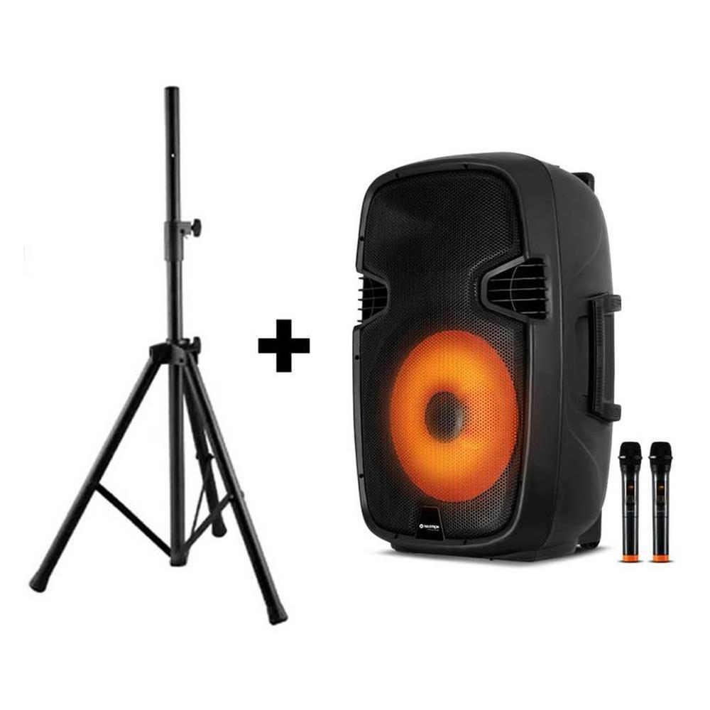 Combo Parlante Maxtron Merkury Ultra 15 - MX 1515v + Soporte SPS502M