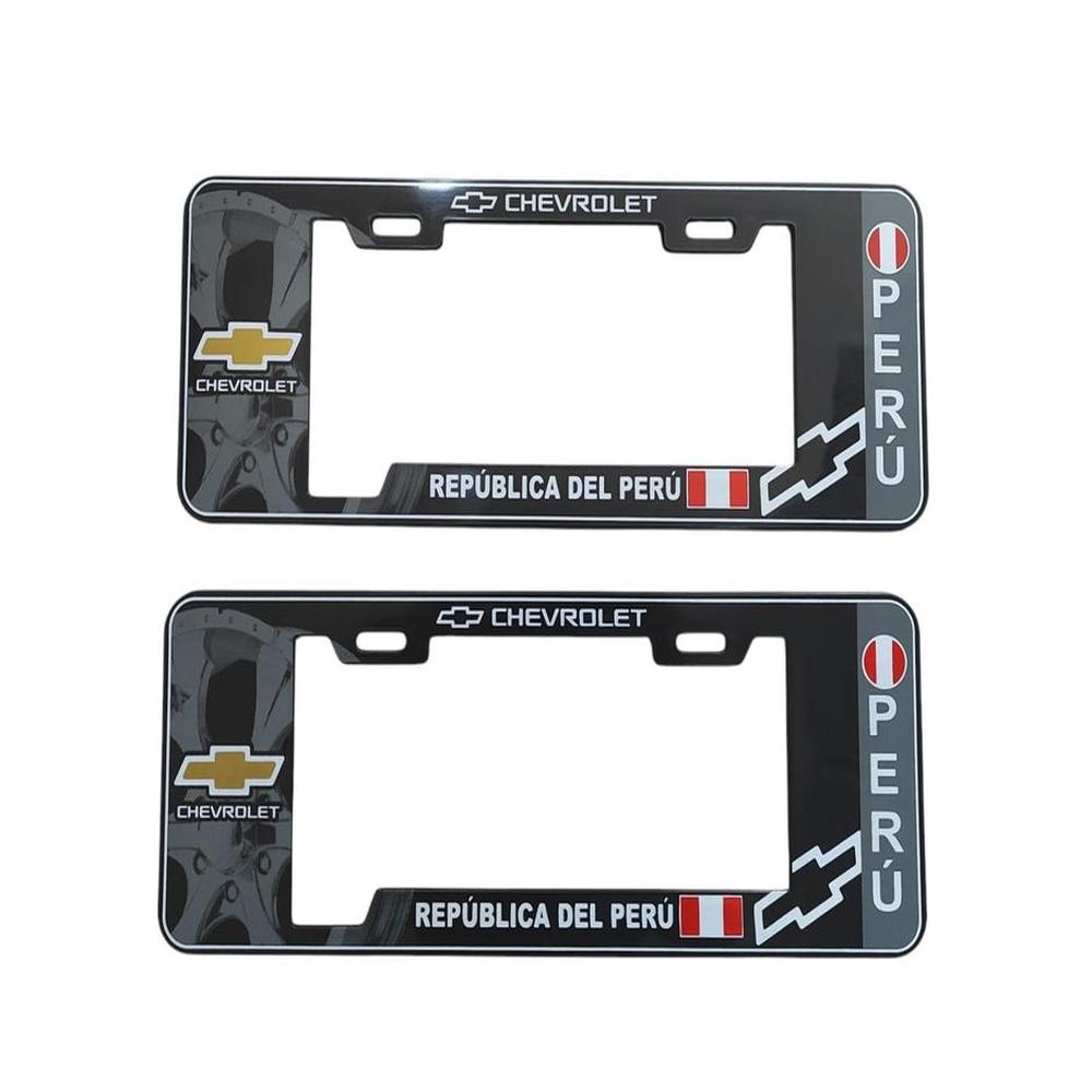 Porta Placa Modelo Europeo Perú Chevrolet Universal Negro
