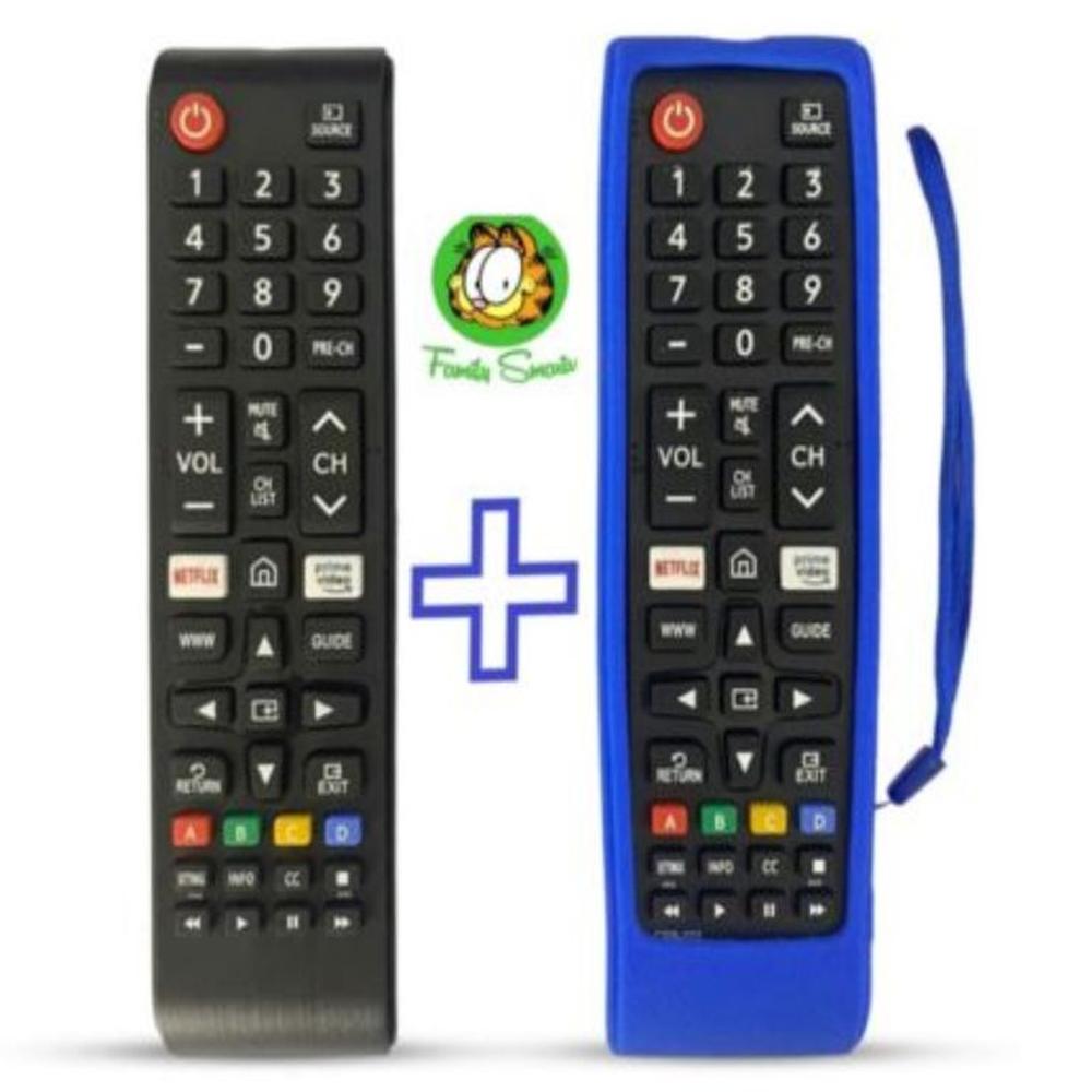 Control Remoto Para tv Samsung Smart Botón Amazon Prime Funda Azul