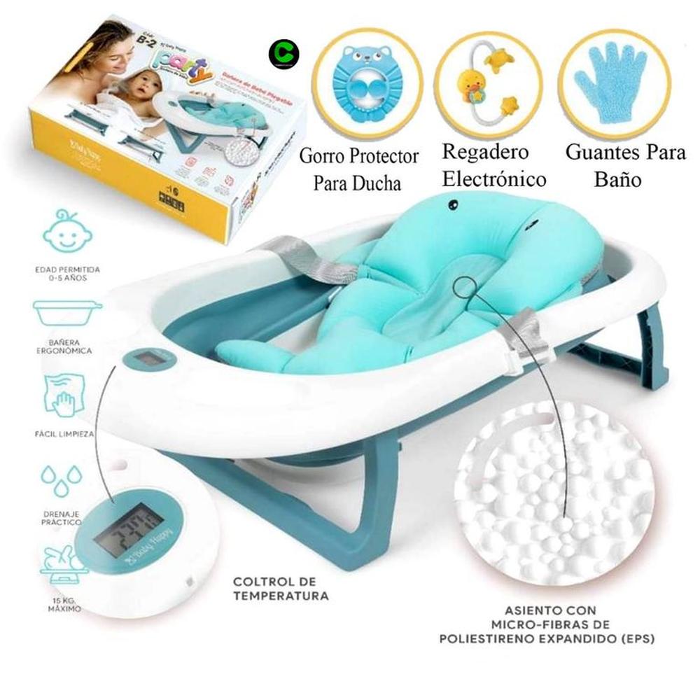 Bañera Plegable Baby Happy Party Completo CELESTE