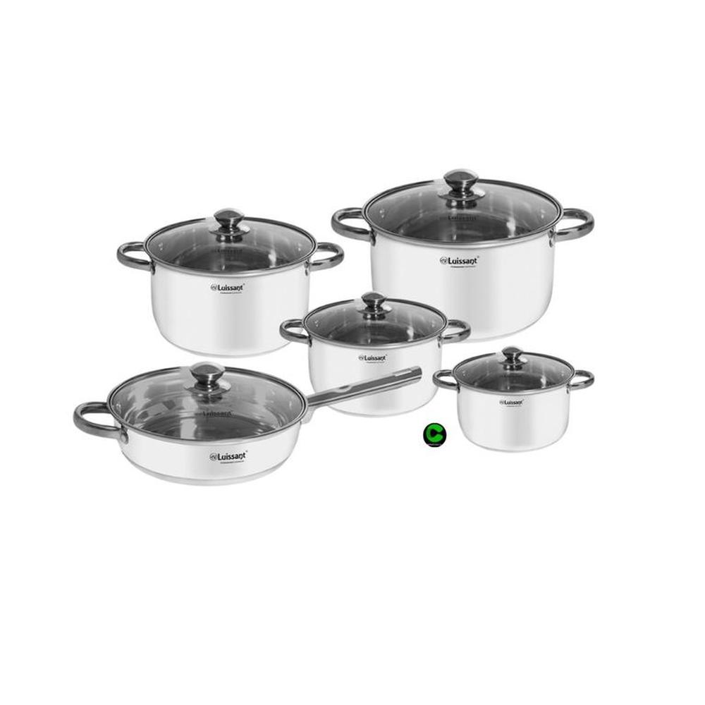 Set de ollas LUISSANT Acero Inoxidable LU-8272E 10 Piezas