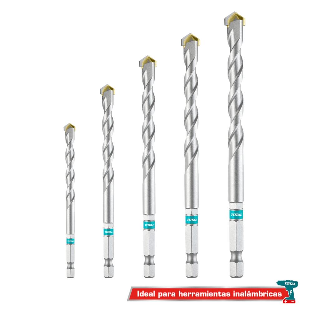 Set de Brocas para Concreto 5pcs 4-10mm Total TACSD6055 - Oechsle