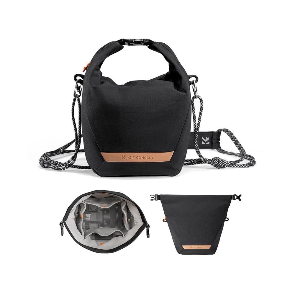 Bolso morral negro para cámara - K&F Concept