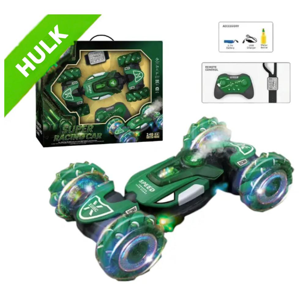 Carro RC Hulk 360 con Sonido Luces y Efecto Humo Control Remoto