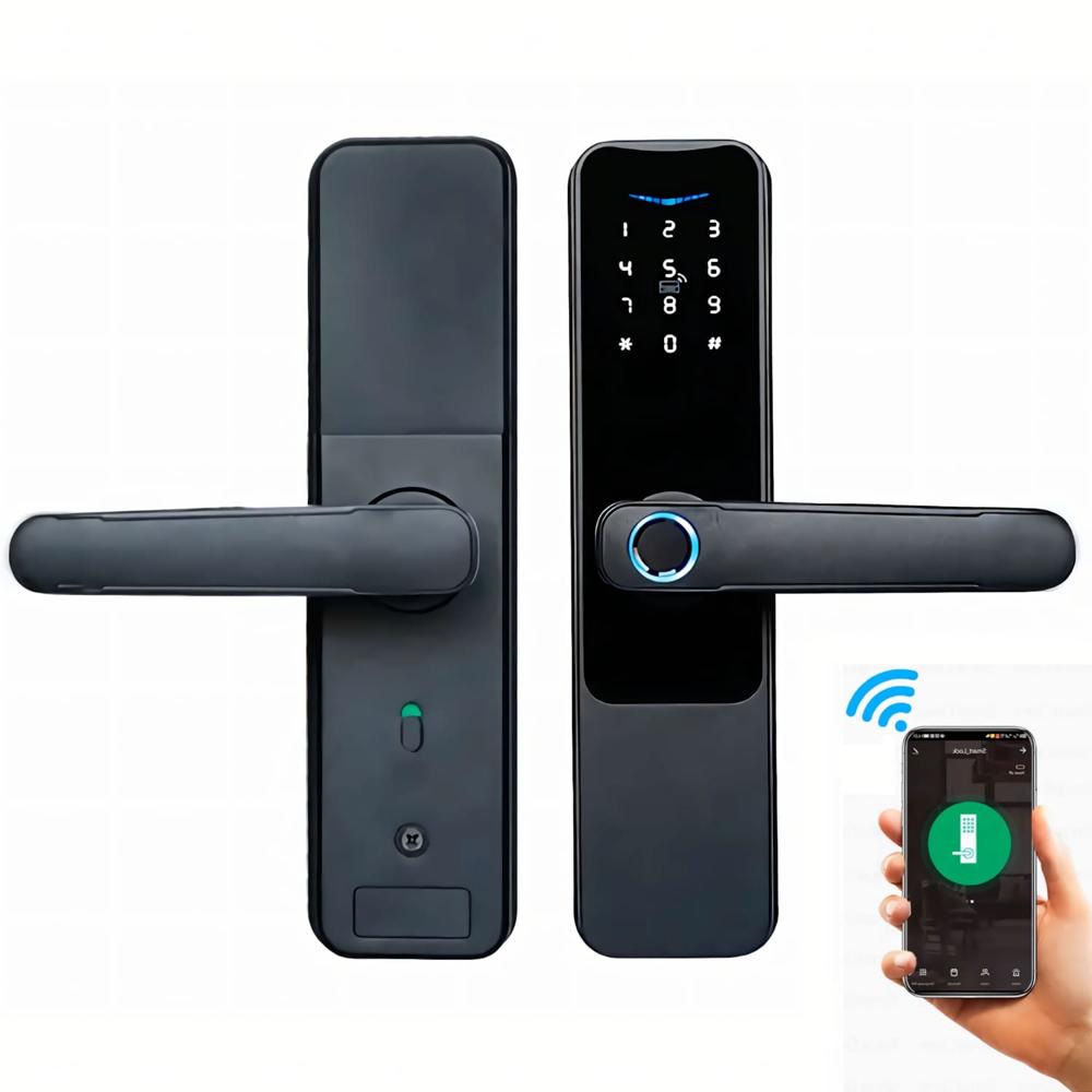 Cerradura Inteligente Smart Chapa Biometrica Digital Wifi Negro A2