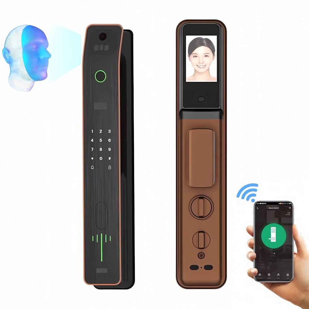 Cerradura Inteligente Smart Chapa Reconocimiento Facial 3d Wifi Dorado