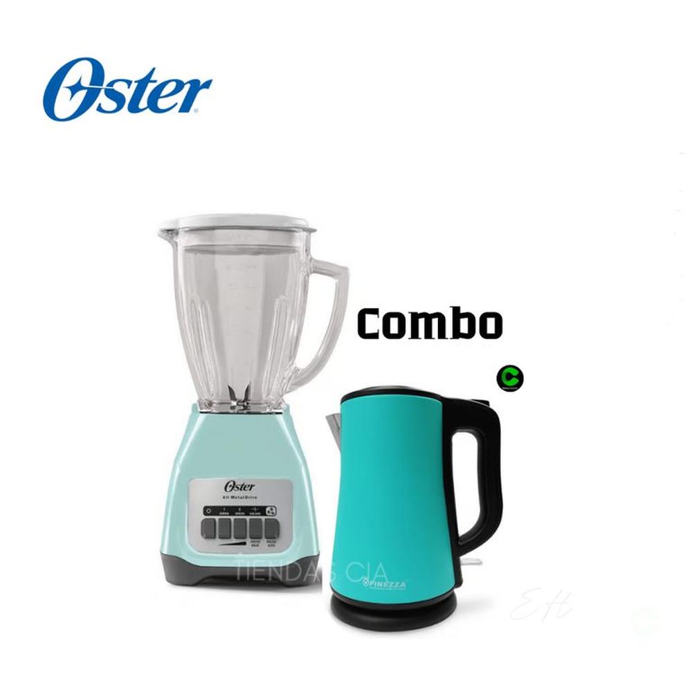 Combo Licuadora BLSTKAGVPB Oster y Hervidor CK-660HA Finezza -TURQUEZA