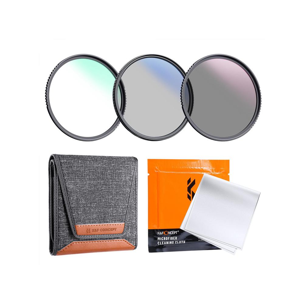 Kit de filtro UV/CPL/ND4 Serie K K&F Concept - 55mm