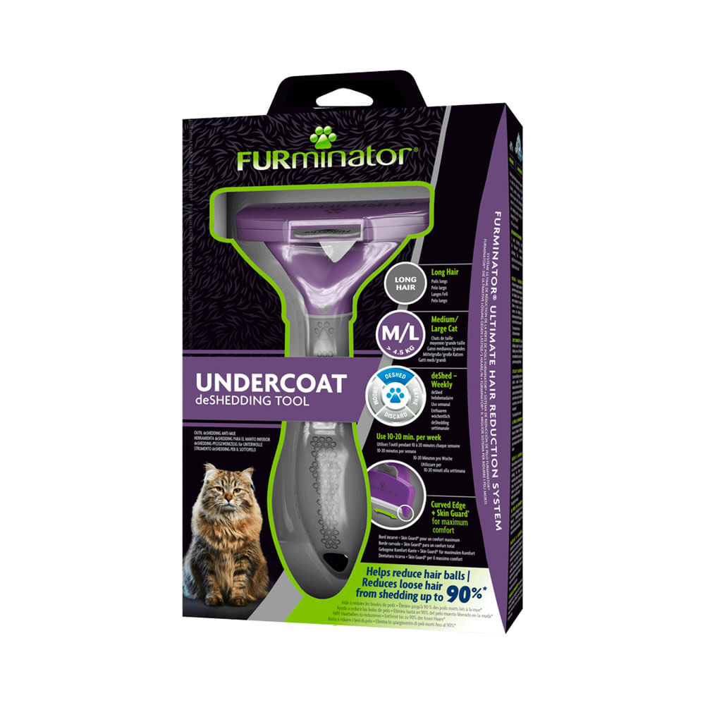 Furminator Cepillo Deslanador Gato Mediano/Grande Pelo Largo Furminator Cepillo Deslanador Gato Mediano/Grande Pelo Largo
