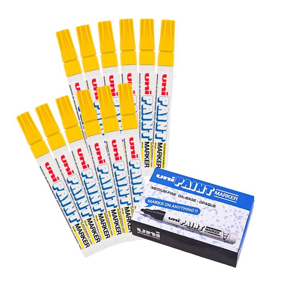 UNI PX-20 Marcador de pintura permanente Amarillo Caja x 12