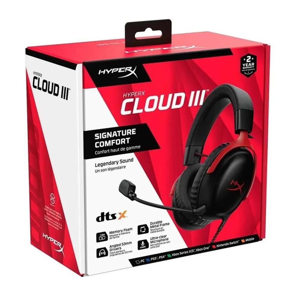 Audífonos Gamer HyperX Cloud III Black Red Audífonos Gamer HyperX Cloud III Black Red