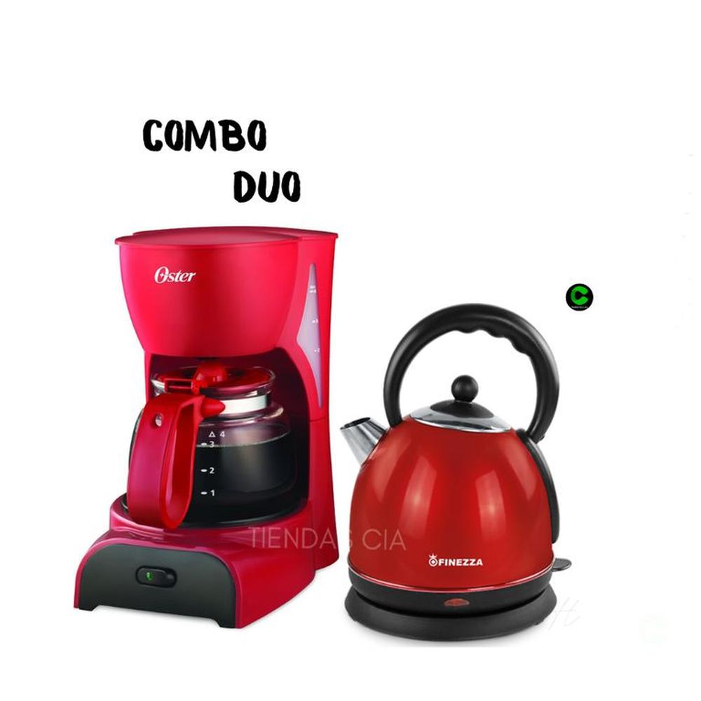 Combo Cafetera OSTER BVSTDCDR5R y Hervidor FINEZZA FZ-634T
