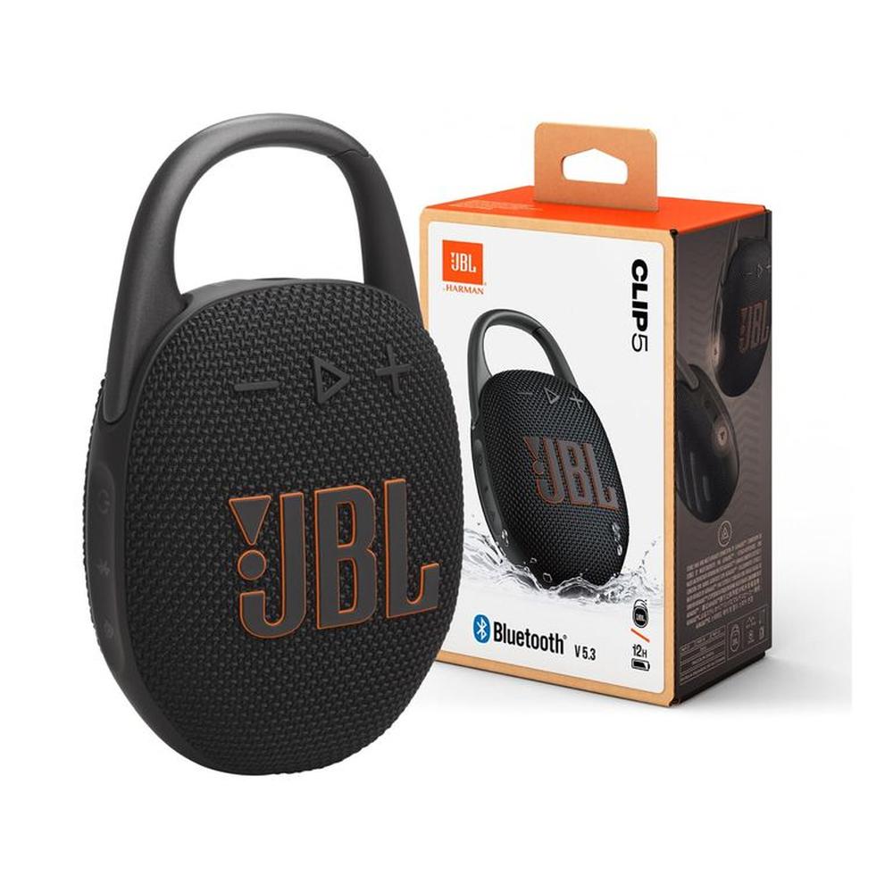 JBL Clip 5 Negro - Altavoz ultra portátil resistente al agua
