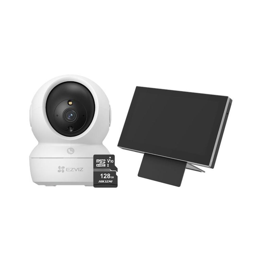 Kit de cámara de seguridad para interiores H6C FullHD+ Monitor SD7+ 128GB- Ezviz