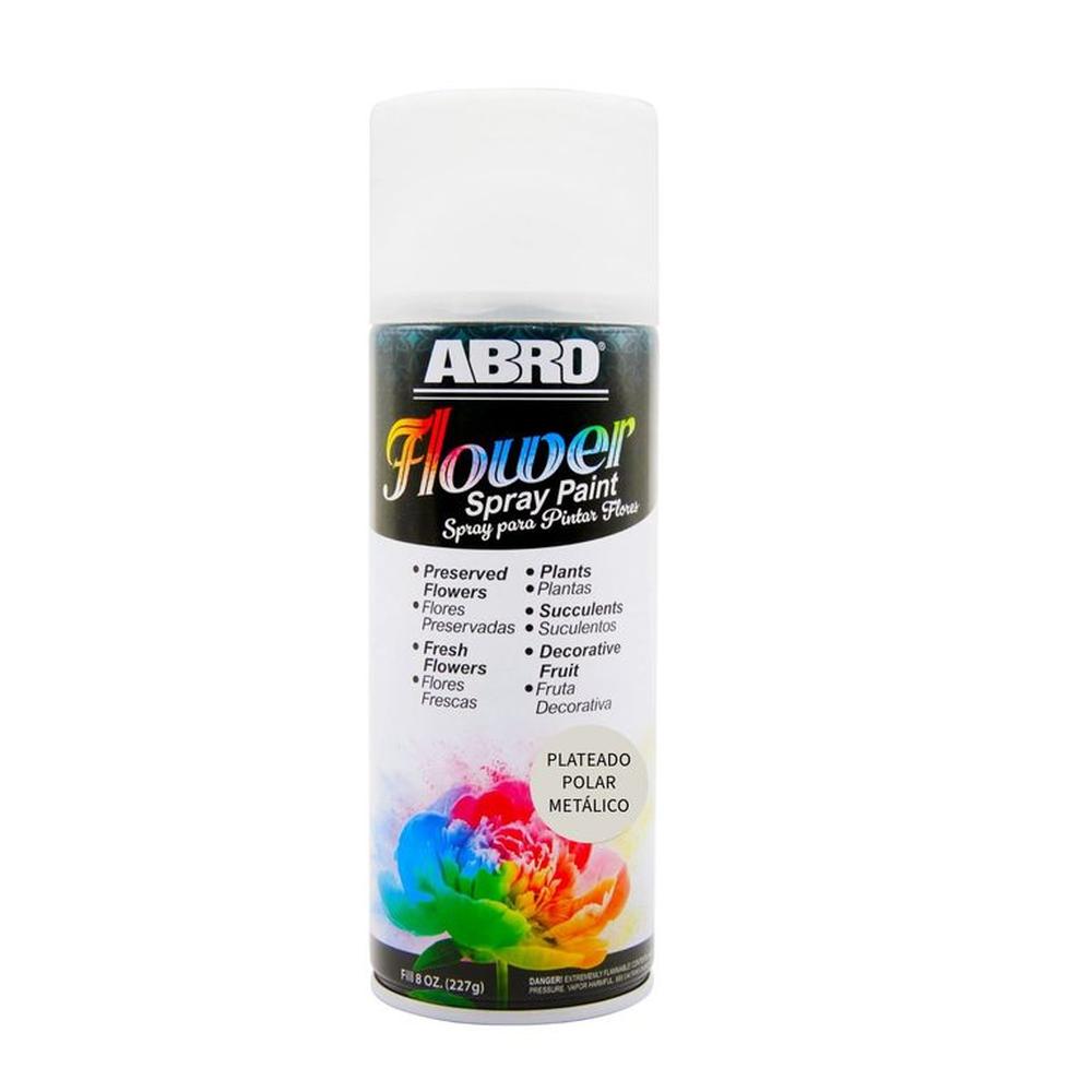 ABRO Pintura en Spray para Flores Plateado Polar Metal FSP-400 - 227gr