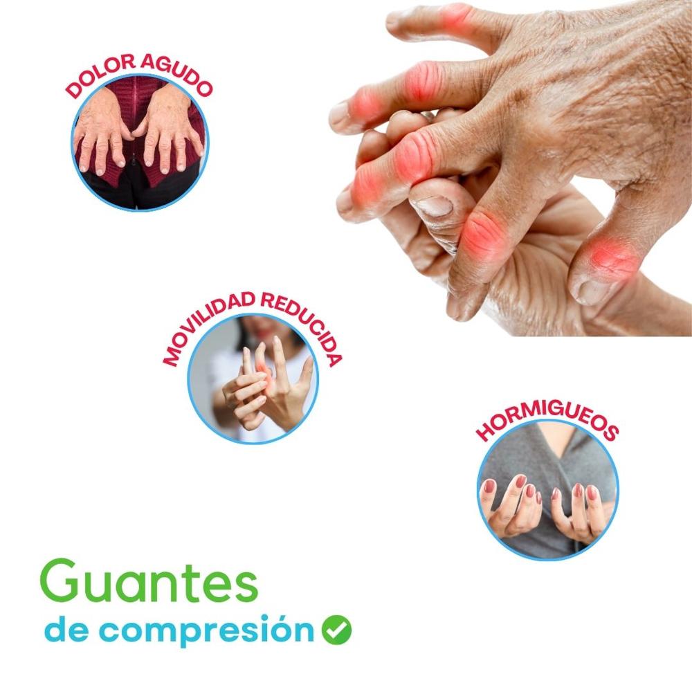 GUANTES DE COMPRESION DOLOR ARTRITIS NEGRO TALLA M