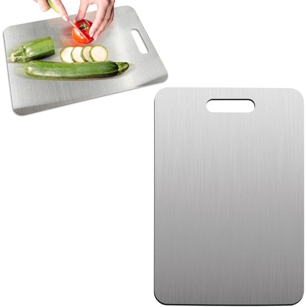 Tabla de Picar en Acero Inoxidable Generico 30 cm x 20 cm Ultra Resistente 2mm