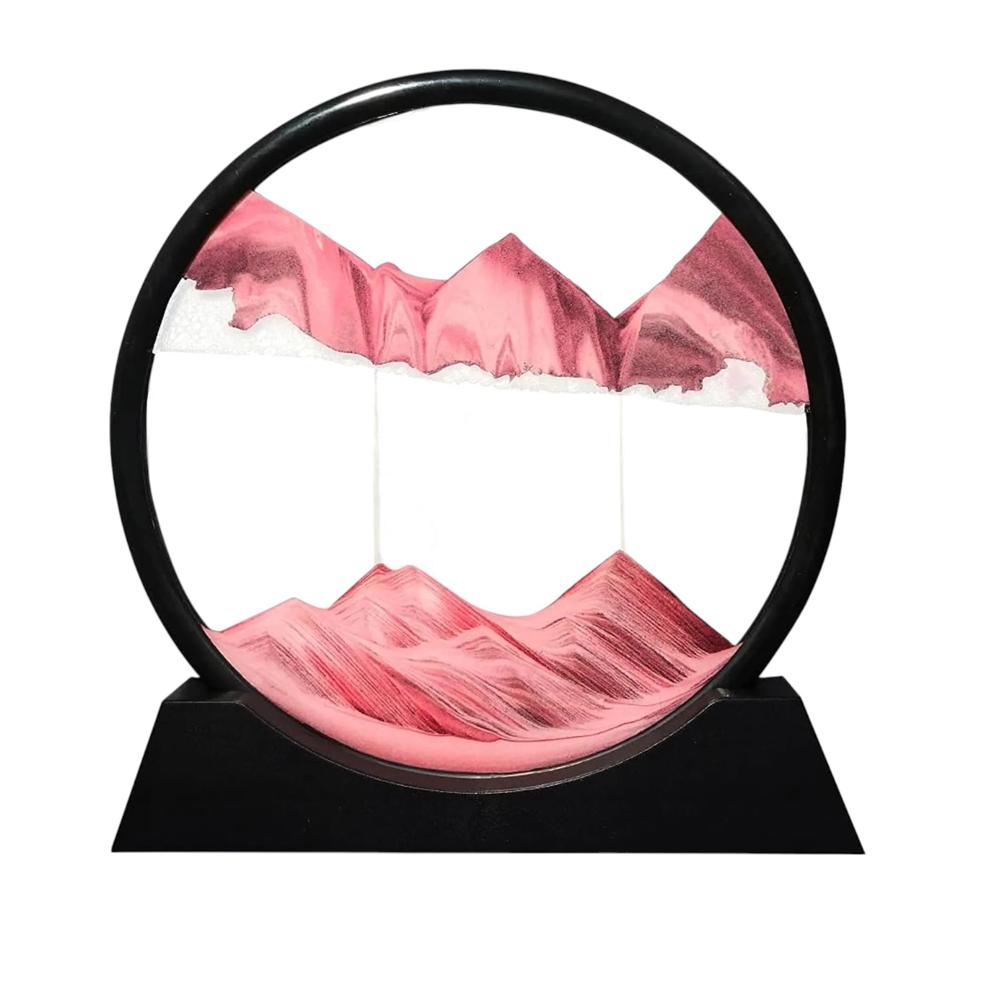 Adorno Reloj de Arena Rosado