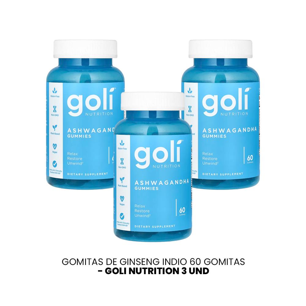 Goli Ashwagandha Gummies - 60 gomitas 3 Uni