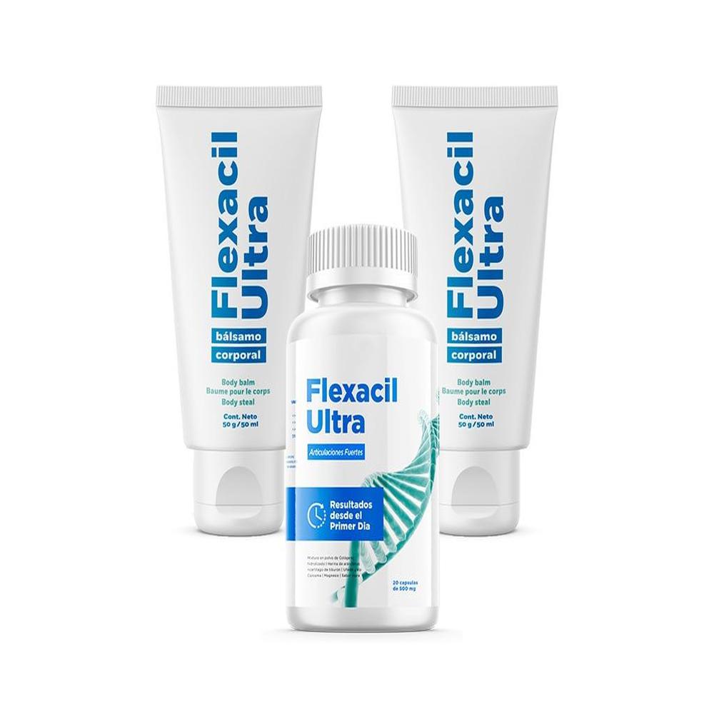 2 FLEXACIL ULTRA CREMA + 1 FLEXACIL ULTRA CAPSULAS 2 FLEXACIL ULTRA CREMA + 1 FLEXACIL ULTRA CAPSULAS