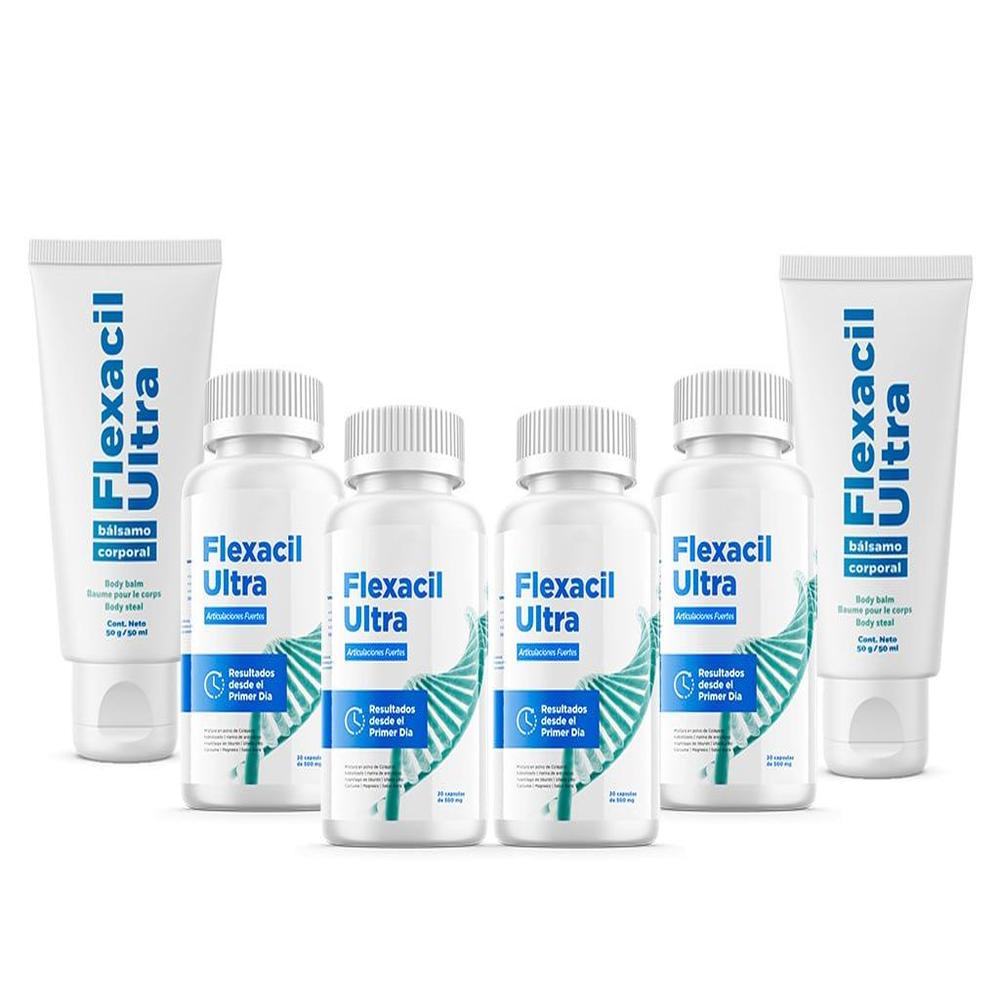 4 FLEXACIL ULTRA CAPSULAS + 2 CREMAS FLEXACIL ULTRA