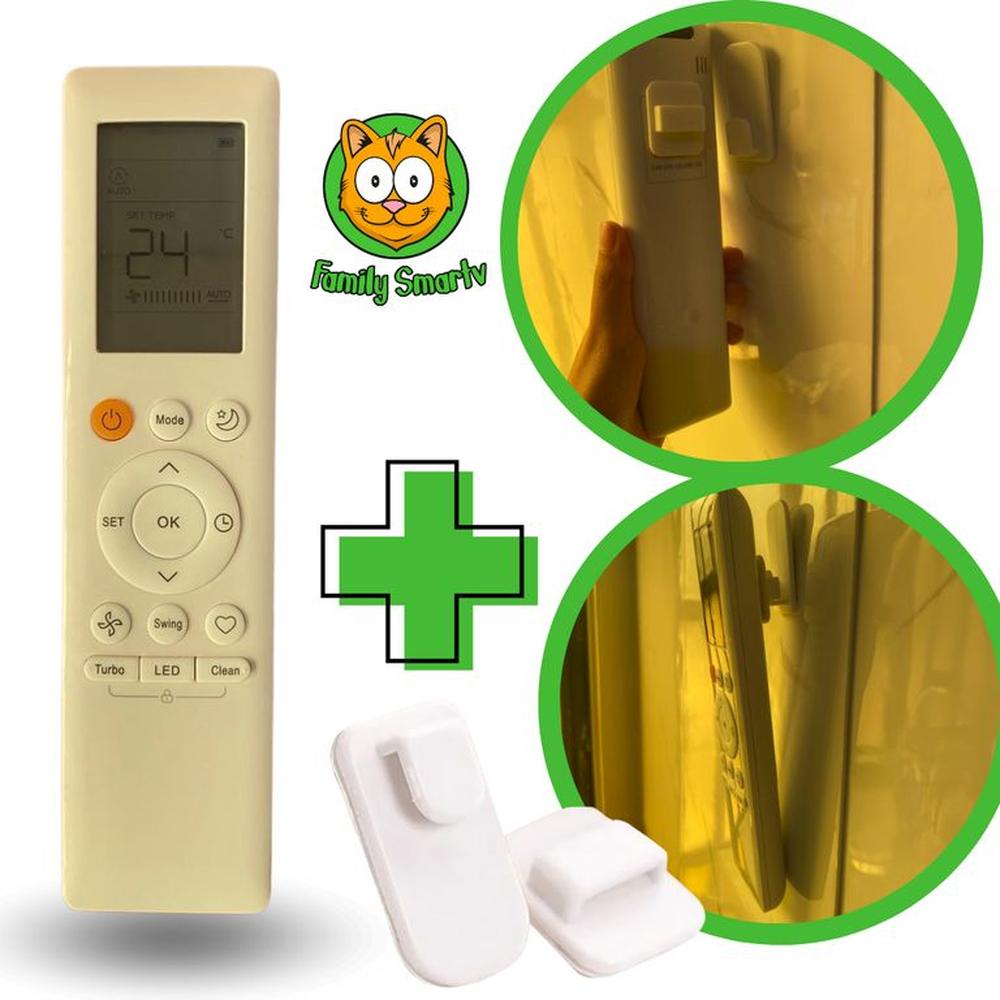 Control Remoto RG10B Para Aire Acondicionado Midea + Soporte