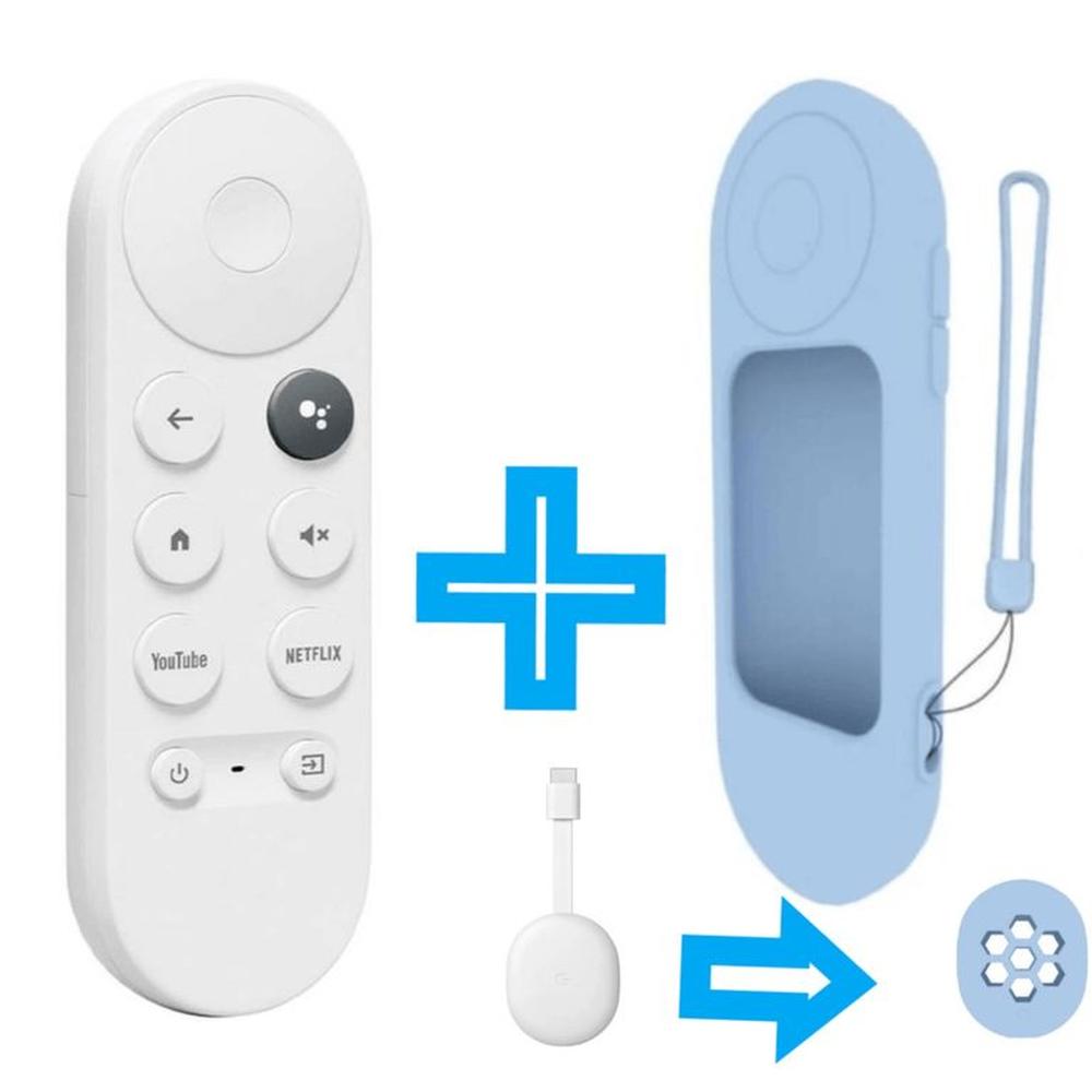 Control Remoto para chromecast google tv HD  Funda Completa Turquesa
